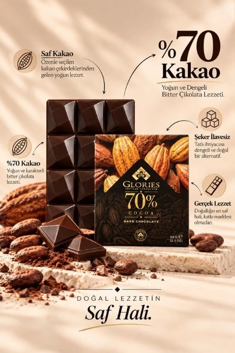 %70 Bitter Çikolata 60g