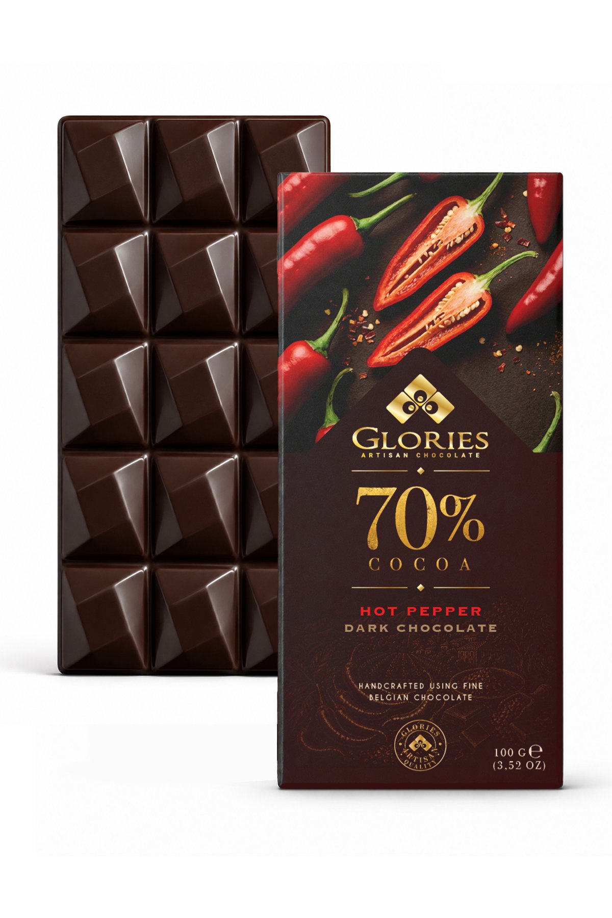 Acı Biberli %70 Bitter Çikolata 100 g