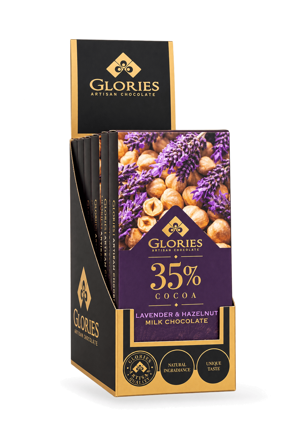 Lavantalı Fındıklı Sütlü Çikolata 100 g – 10'lu Display