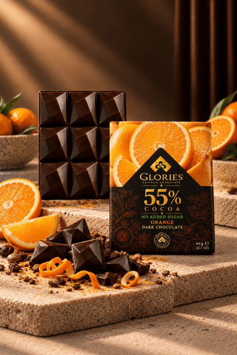 Portakallı Şeker İlavesiz Bitter Çikolata 60 g
