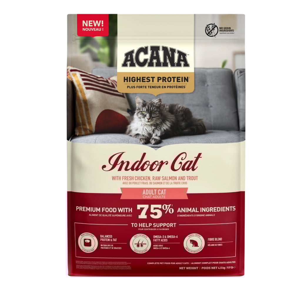 Acana Indoor Highest Protein Yüksek Proteinli Tavuk ve Balıklı Yetişkin Kedi Maması 4,5 kg