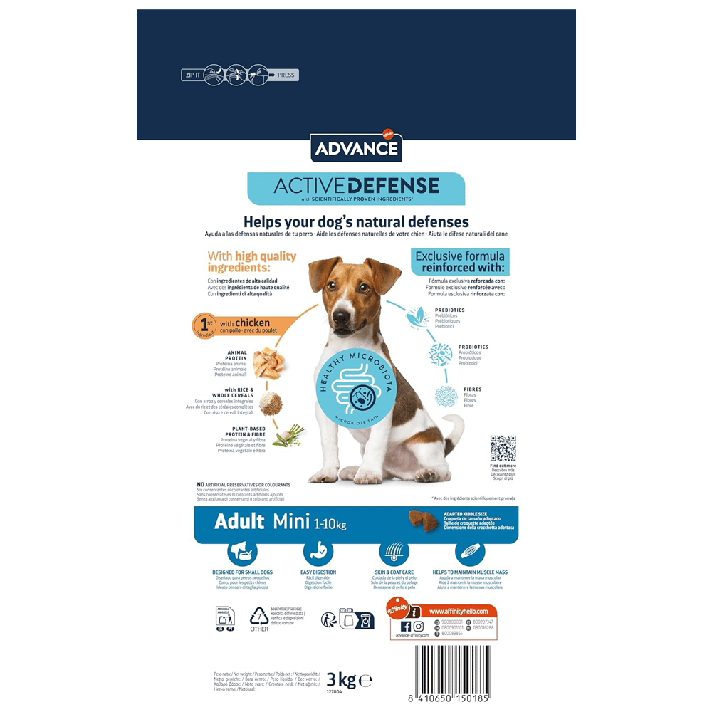 Advance Mini Adult Tavuklu ve Pirinçli Küçük Irk Yetişkin Köpek Maması 3 Kg
