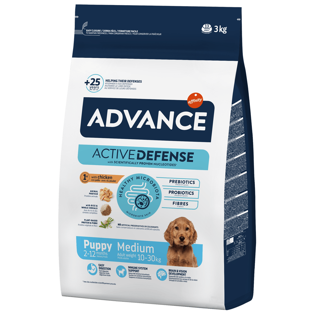 Advance Puppy Protect Medium Tavuklu ve Pirinçli Orta Irk Yavru Köpek Maması 3kg