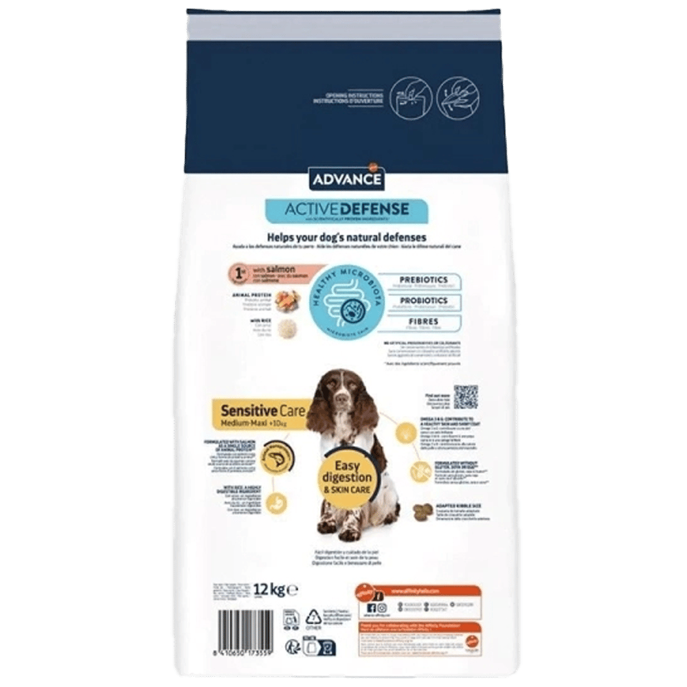 Advance Sensitive Care Somonlu Orta ve Büyük Irk Yetişkin Köpek Maması 12kg