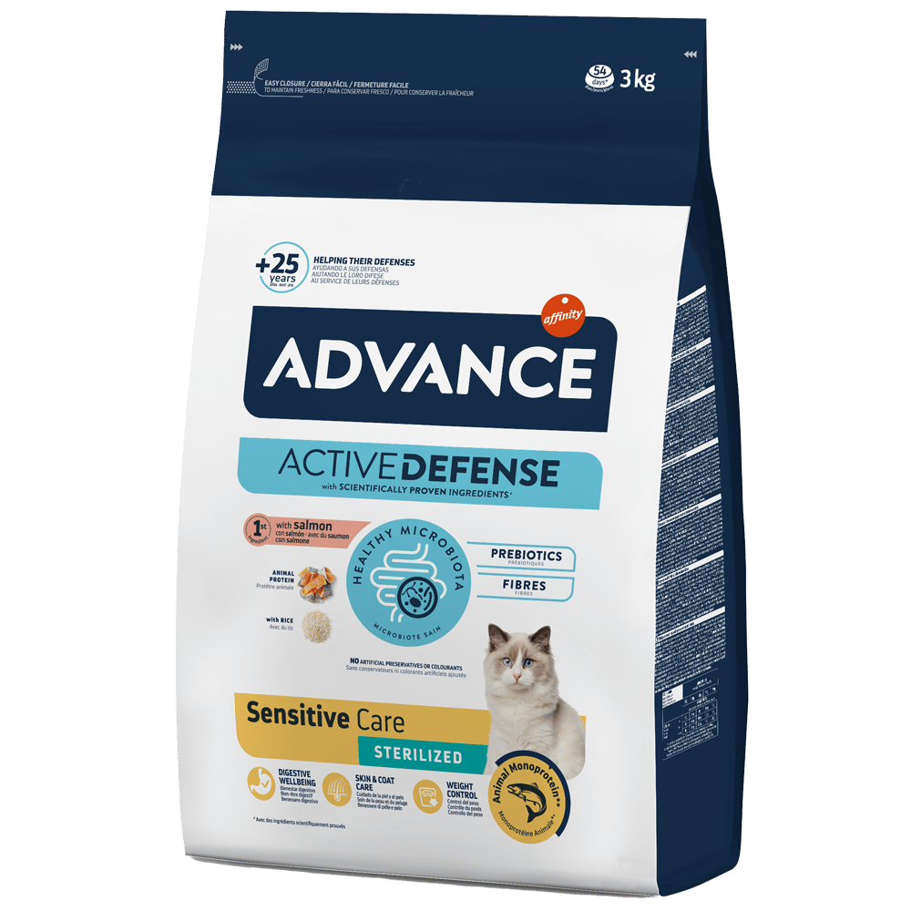 Advance Sensitive Somonlu Kısırlaştırılmış Yetişkin Kedi Maması 3KG