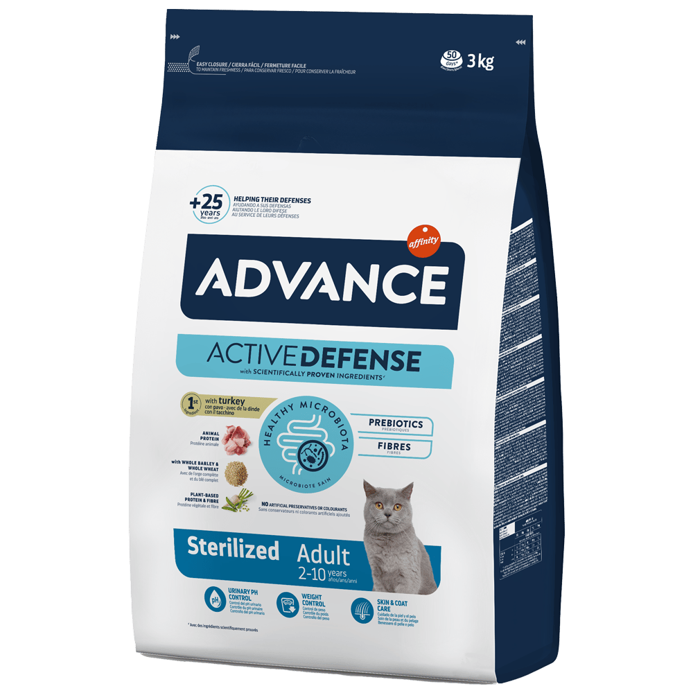AdvanceSterilised Hindili Kısırlaştırılmış Yetişkin Kedi Maması3kg
