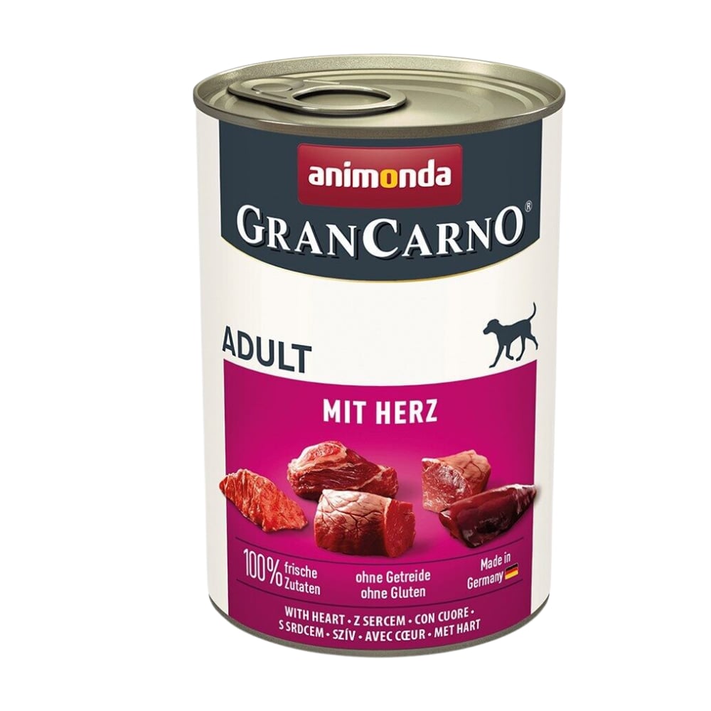 Animonda Gran Carno Sığır Etli ve Yürekli Yetişkin Köpek Konservesi 400gr