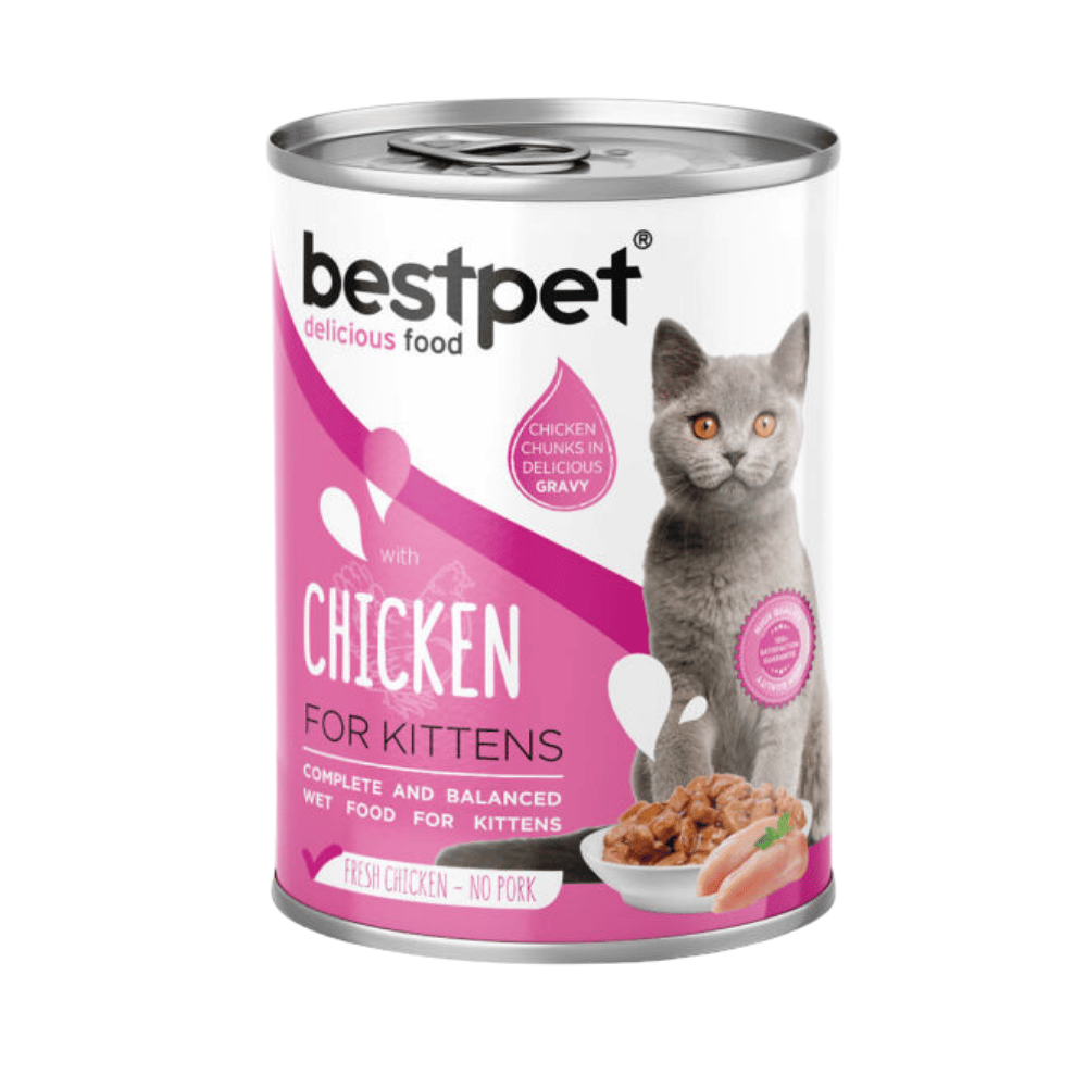 Bestpet Gravy Kitten Parça Tavuk Etli Yavru Kedi Konservesi 400 Gr