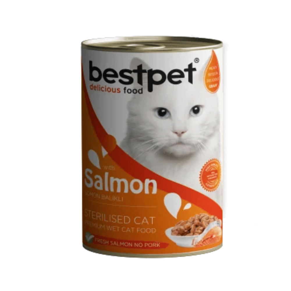 Bestpet Somonlu Kısırlaştırılmış Yetişkin Konserve Kedi Maması 400 gr