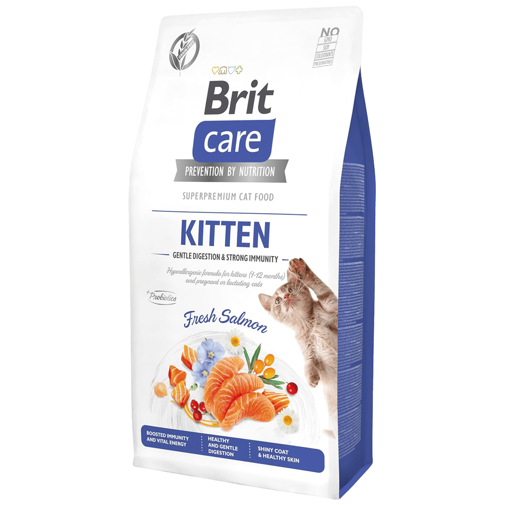 Brit Care Gentle Digestion & Strong Immunity Somonlu Tahılsız Yavru Kedi Maması 7kg
