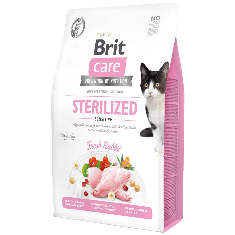 Brit Care Hipoalerjenik Sindirim Sistemi Destekleyici Tahılsız Kısırlaştırılmış Kedi Maması 2kg