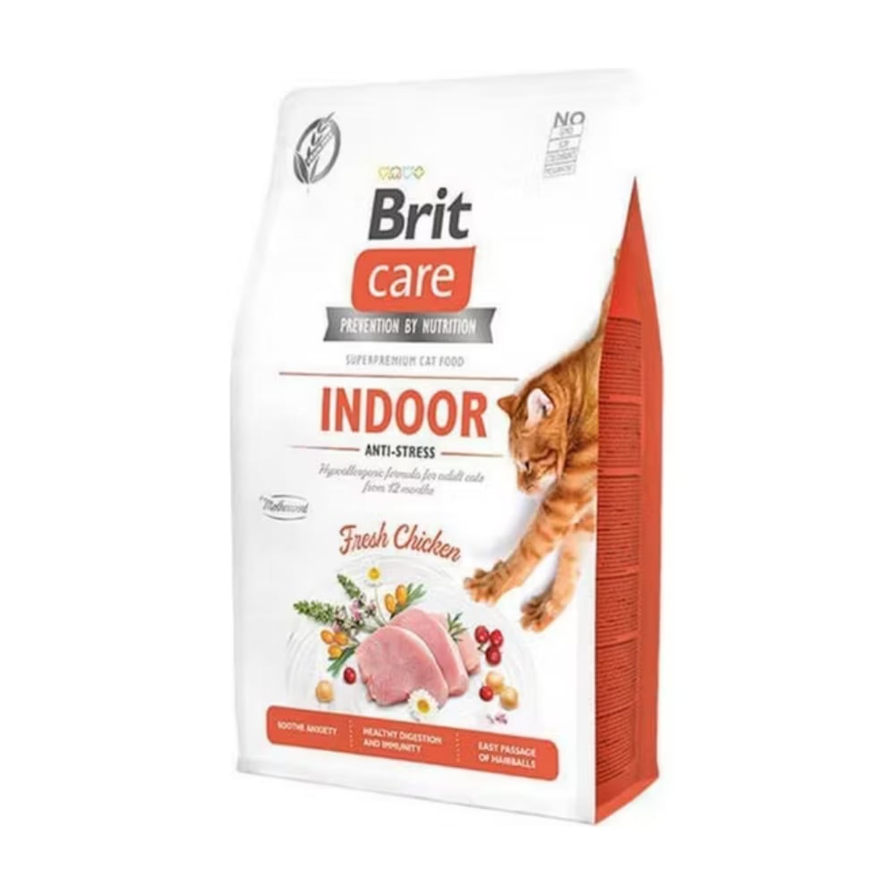Brit Care Indoor Anti Stress Tavuklu Tahılsız Kedi Maması 2 Kg