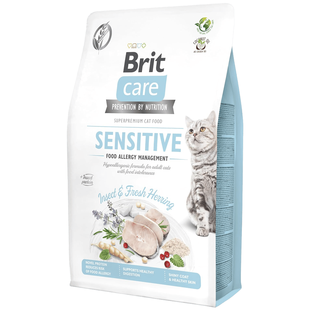 Brit Care Sensitive Hipoalerjenik Böcek Proteinli ve Ringa Balıklı Yetişkin Kedi Maması 2kg