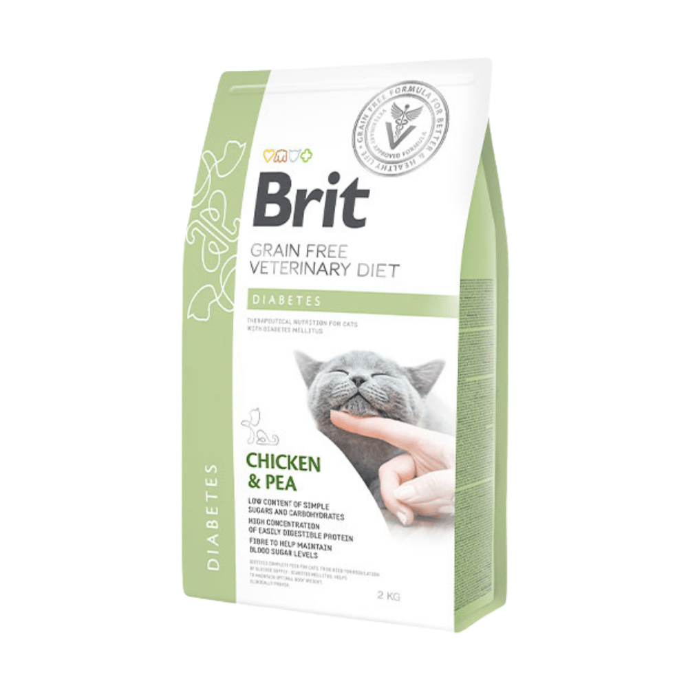 Brit Care Veterinary Diet Diabetes Diyabet Hastalığı olan Kediler için Tahılsız Kedi Maması 2kg