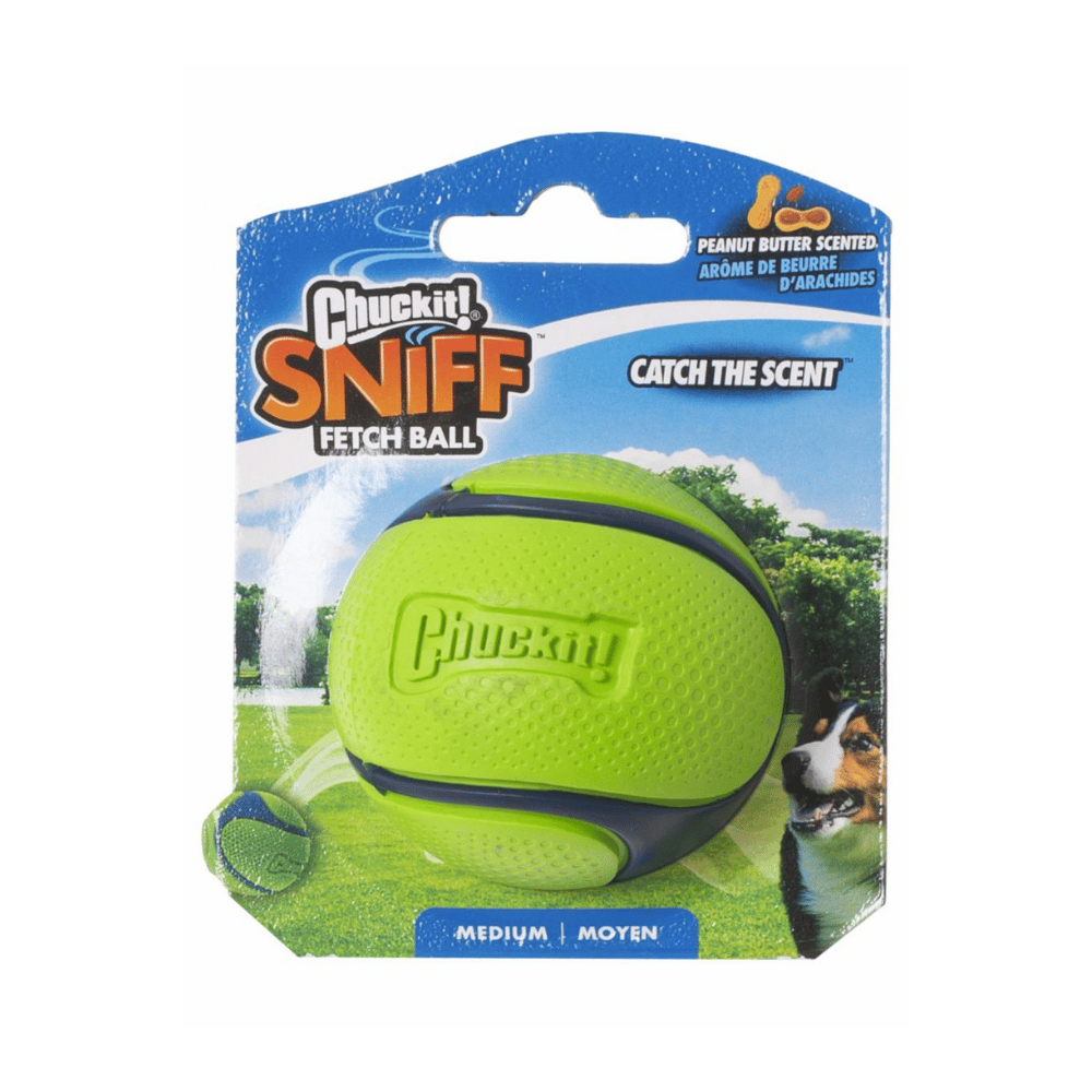 Chuckit Sniff Fetch Fıstık Ezmesi Kokulu Köpek Oyun Topu (Orta Boy)