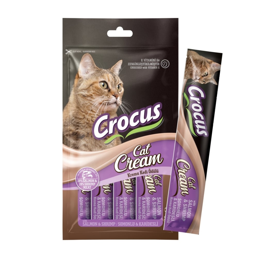 Crocus Somonlu ve Karidesli Krema Kedi Ödülü 4x15 gr