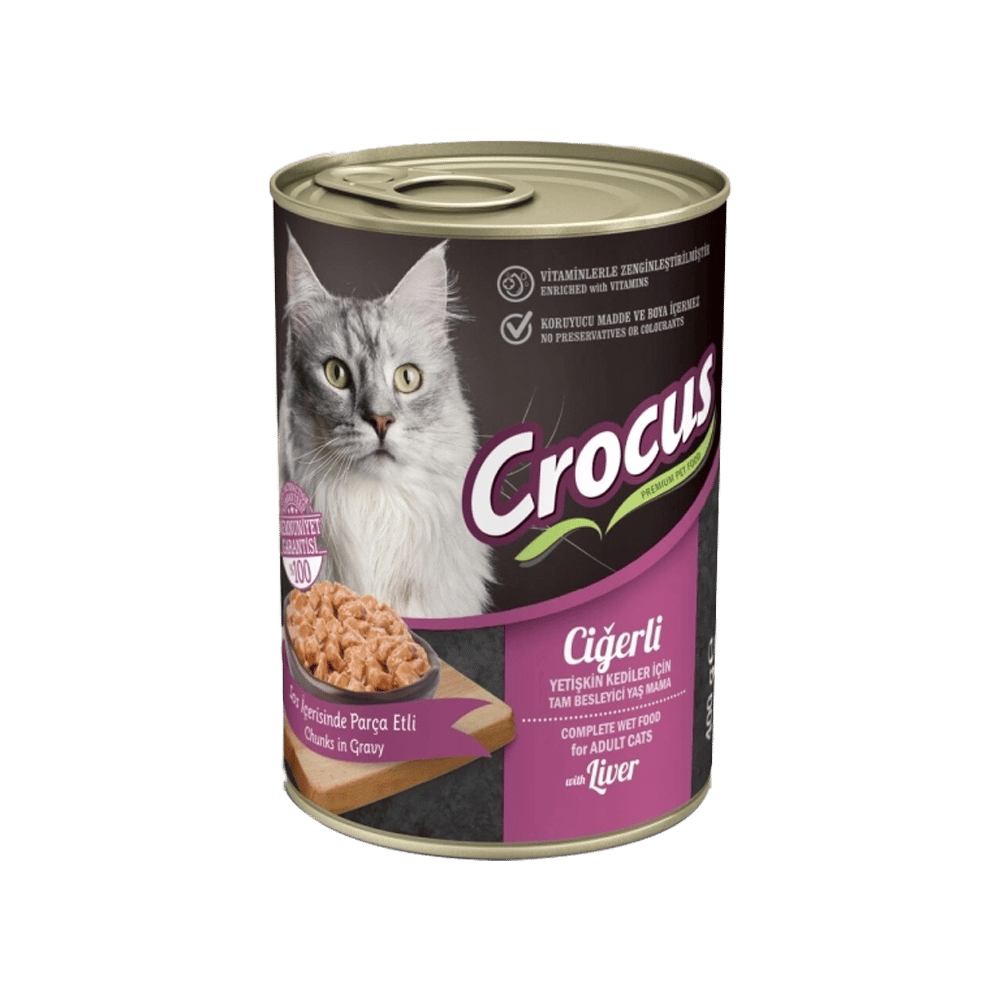 Crocus Sos İçinde Parça Ciğerli Yetişkin Kedi Konservesi 400gr