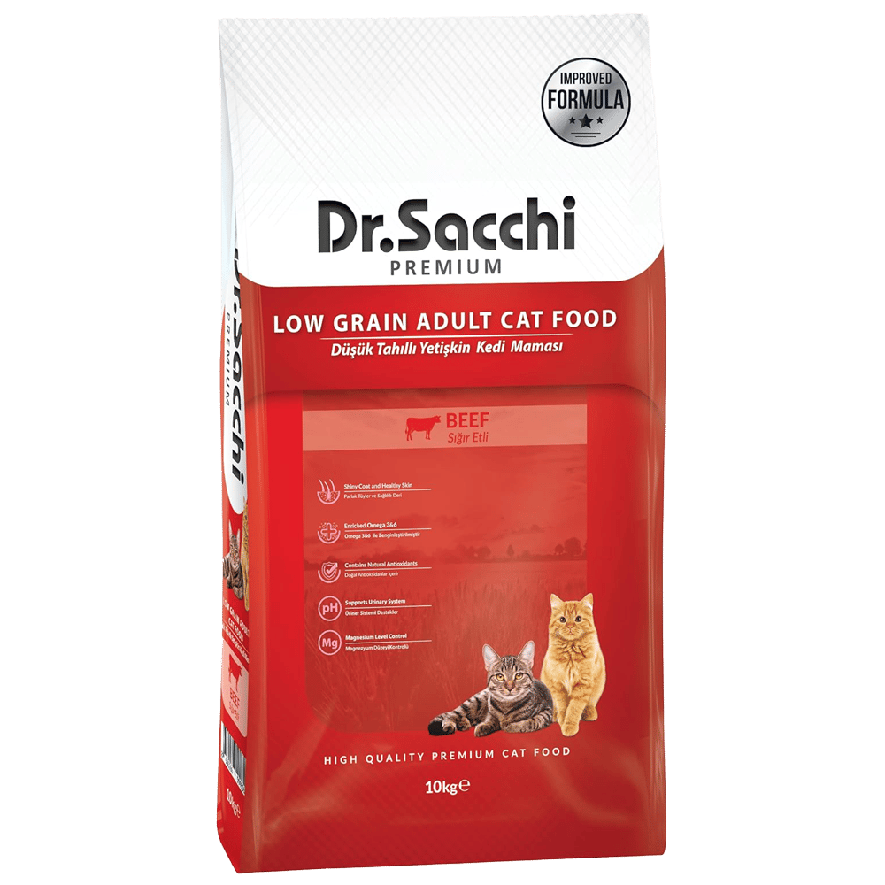 Dr.Sacchi Premium Sığır Etli Yetişkin Kedi Maması 10kg