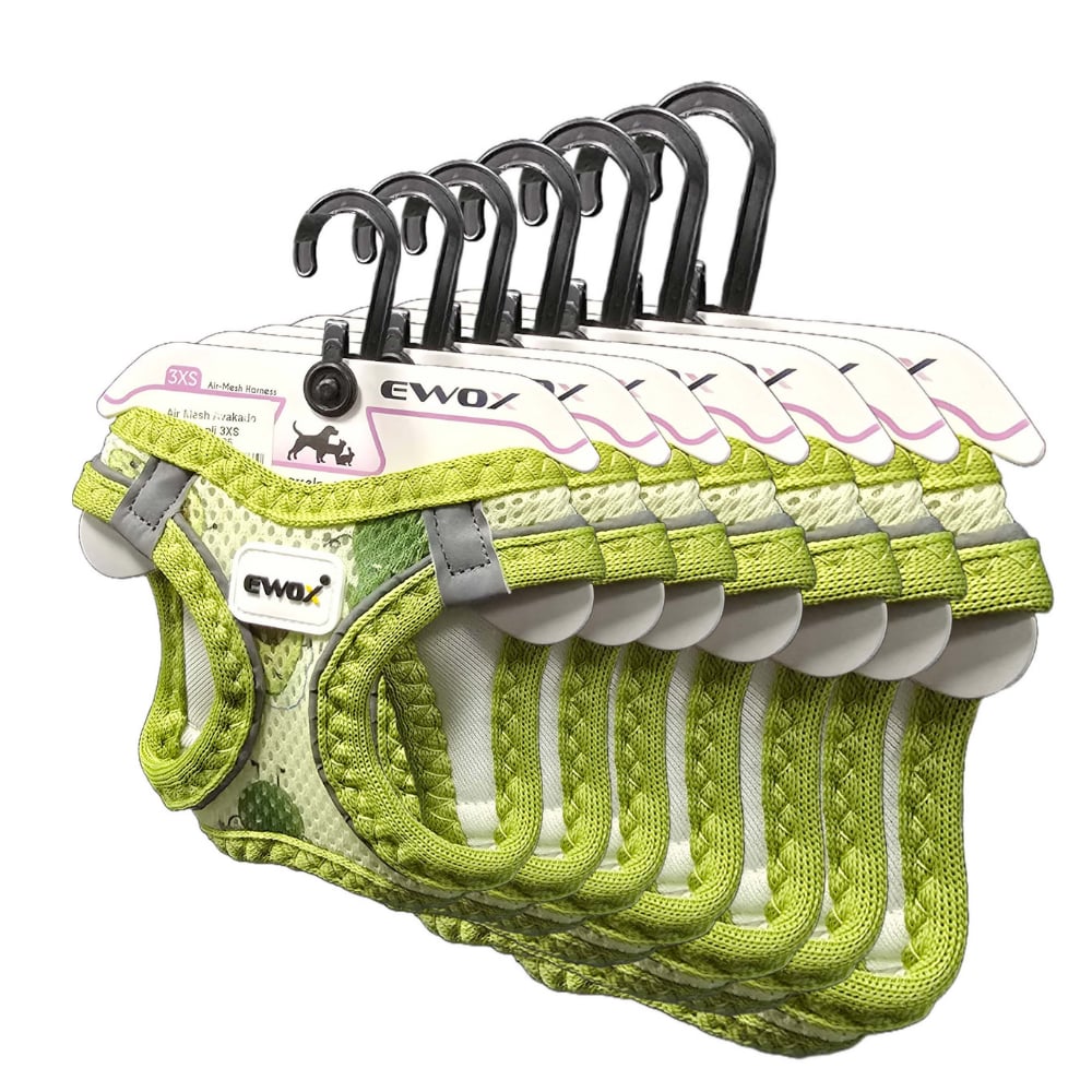 Ewox Air Mesh Avakado Desenli Göğüs Tasması 2XS