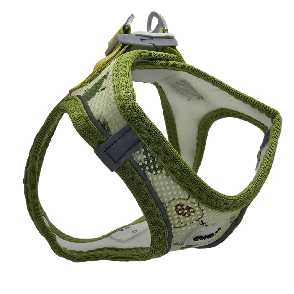 Ewox Air Mesh Avakado Desenli Göğüs Tasması 2XS