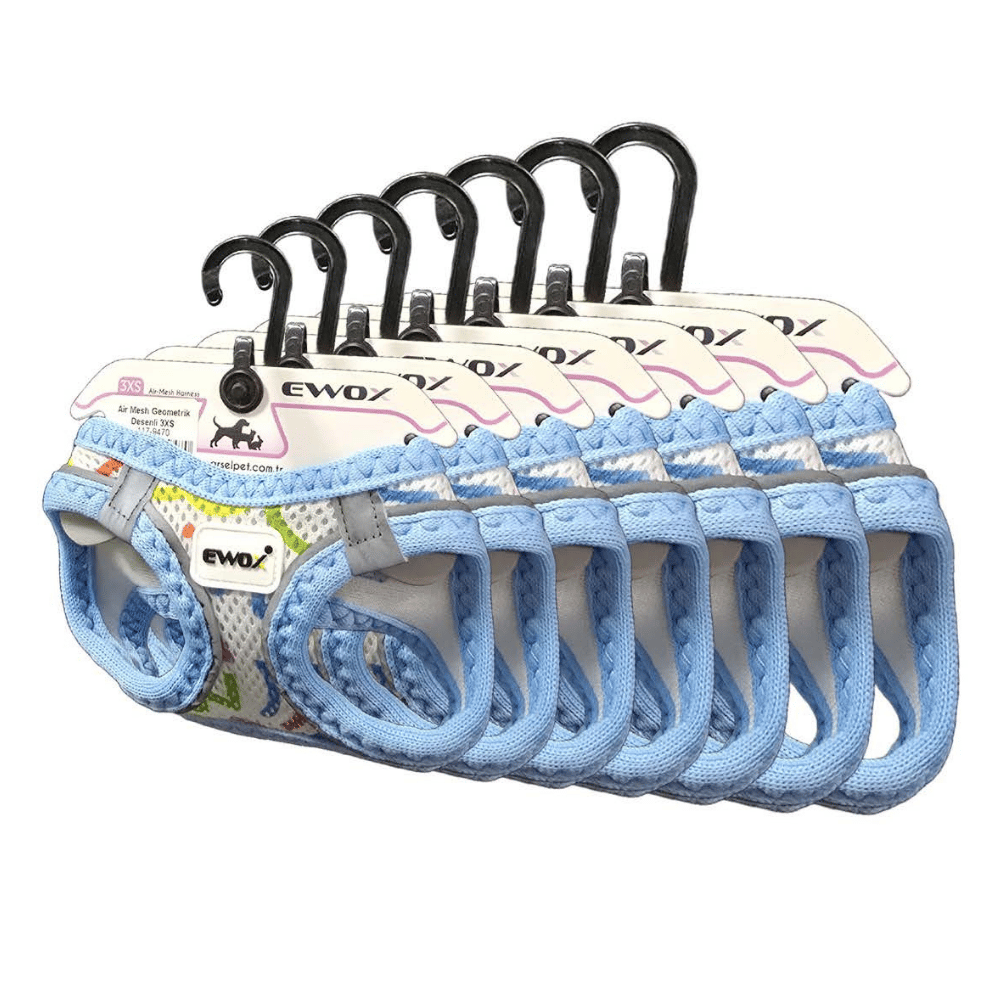 Ewox Air Mesh Geometrik Desenli Göğüs Tasması XL