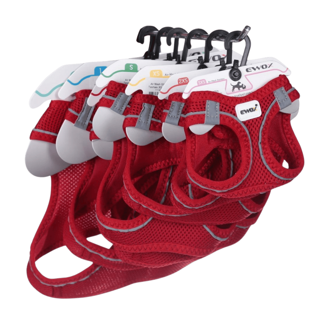 Ewox Air Mesh Kırmızı Göğüs Tasması M