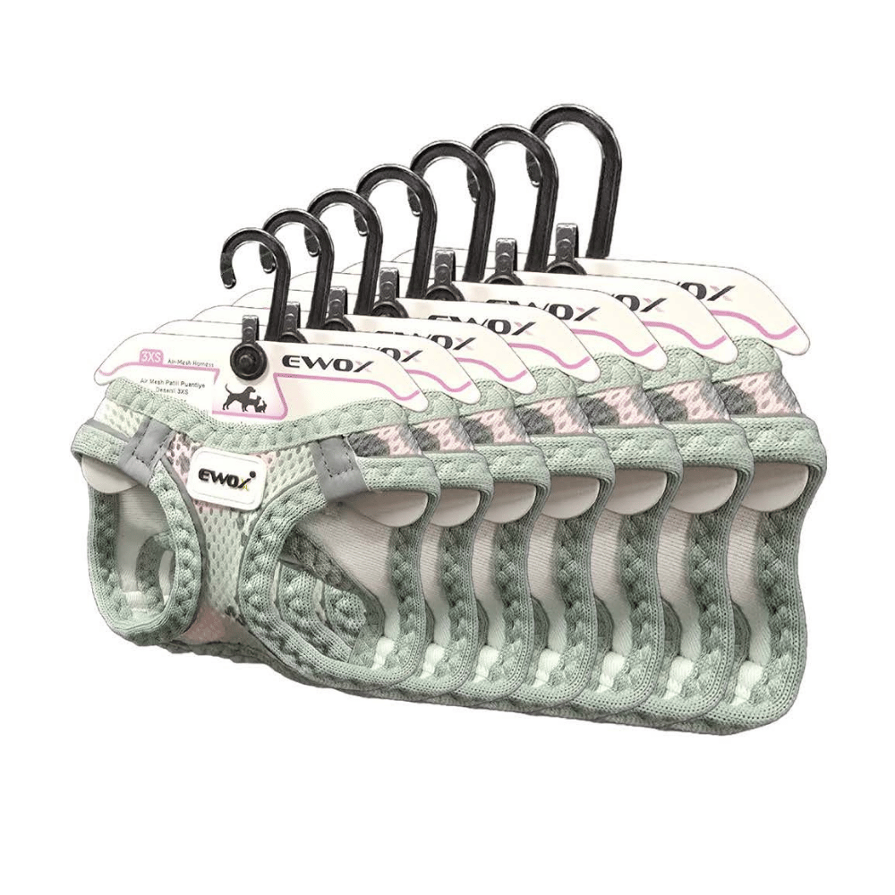 Ewox Air Mesh Puantiyeli Pati Desenli Göğüs Tasması 3XS