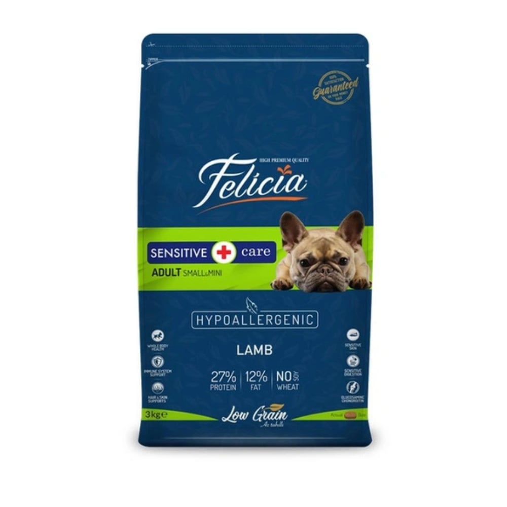 Felicia Kolajenli Kuzulu Az Tahıllı Small/Mini Yetişkin Köpek Maması Hipoalerjenik  3 kg