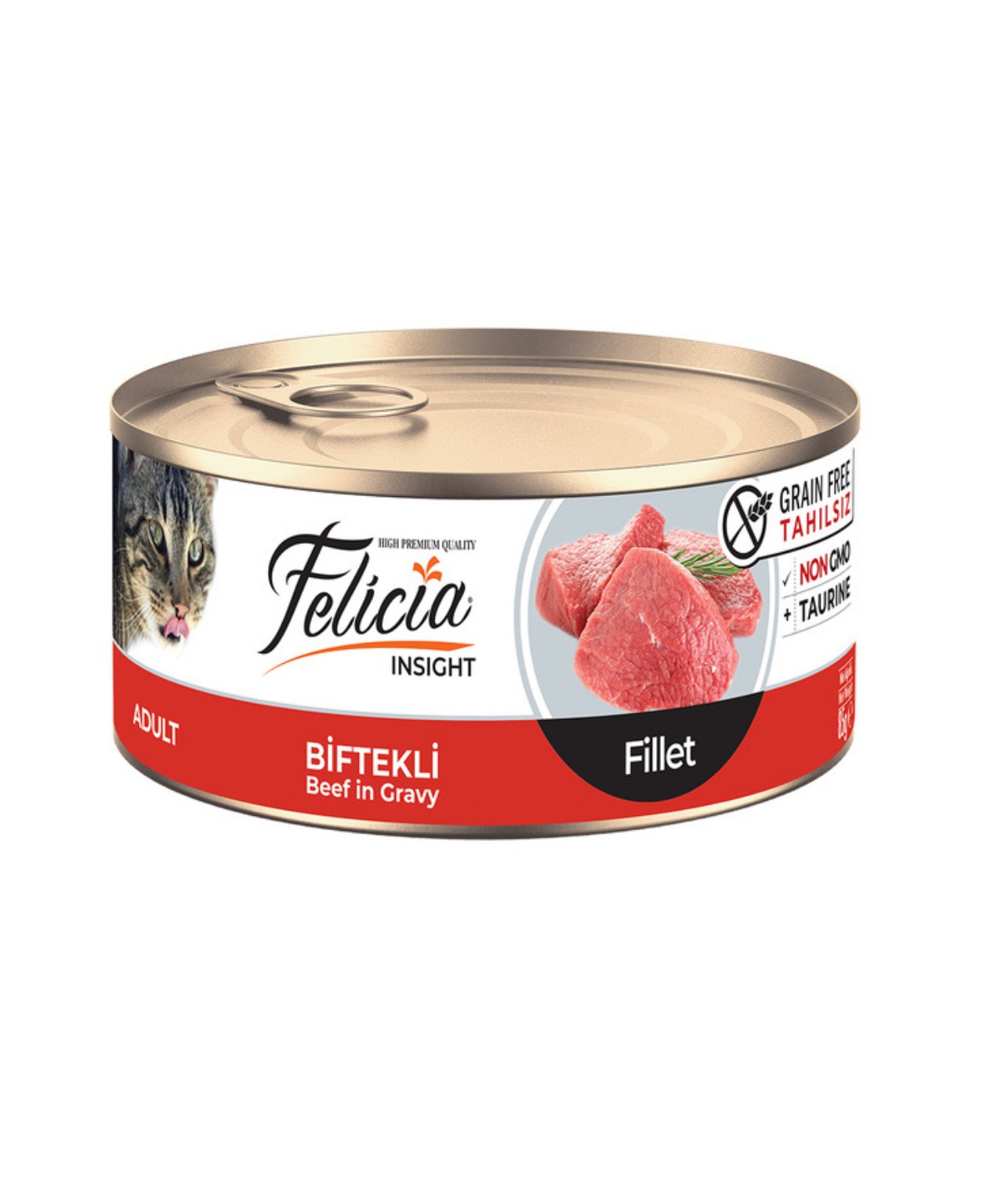 Felicia Tahılsız 85 gr Konserve Biftekli Fileto Yaş Kedi Maması