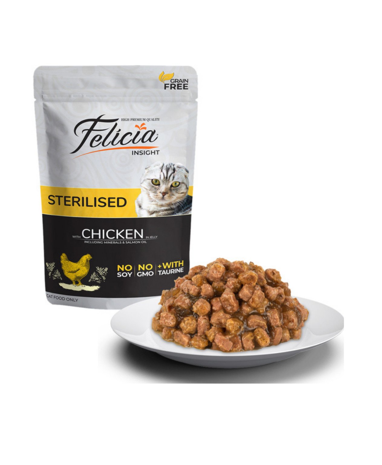 Felicia Tahılsız 85 gr Pouch Sterilised Tavuklu Yaş Kedi Maması