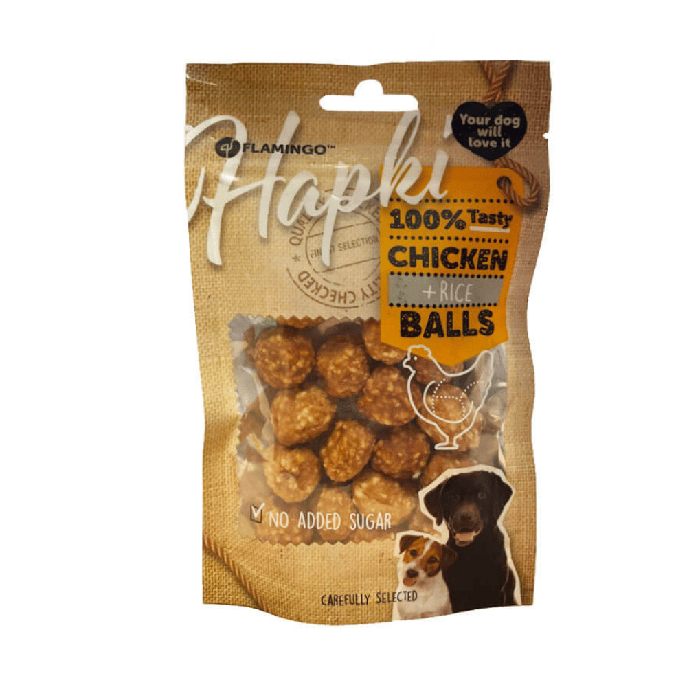 Flamingo Hapki Tavuklu ve Pirinçli Top Köpek Ödül Maması 75gr