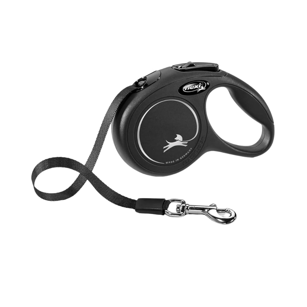 Flexi New Classic Otomatik Şerit Köpek Gezdirme Kayışı 3mt XSmall-Siyah