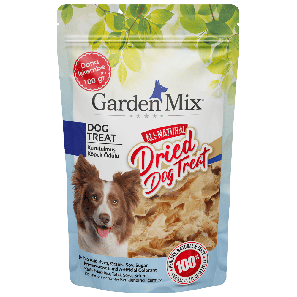 Garden Mix Kurutulmuş Dana İşkembe Köpek Ödülü 100gr