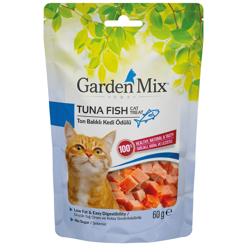 Garden Mix Ton Balıklı Küp Kedi Ödül Maması 60gr