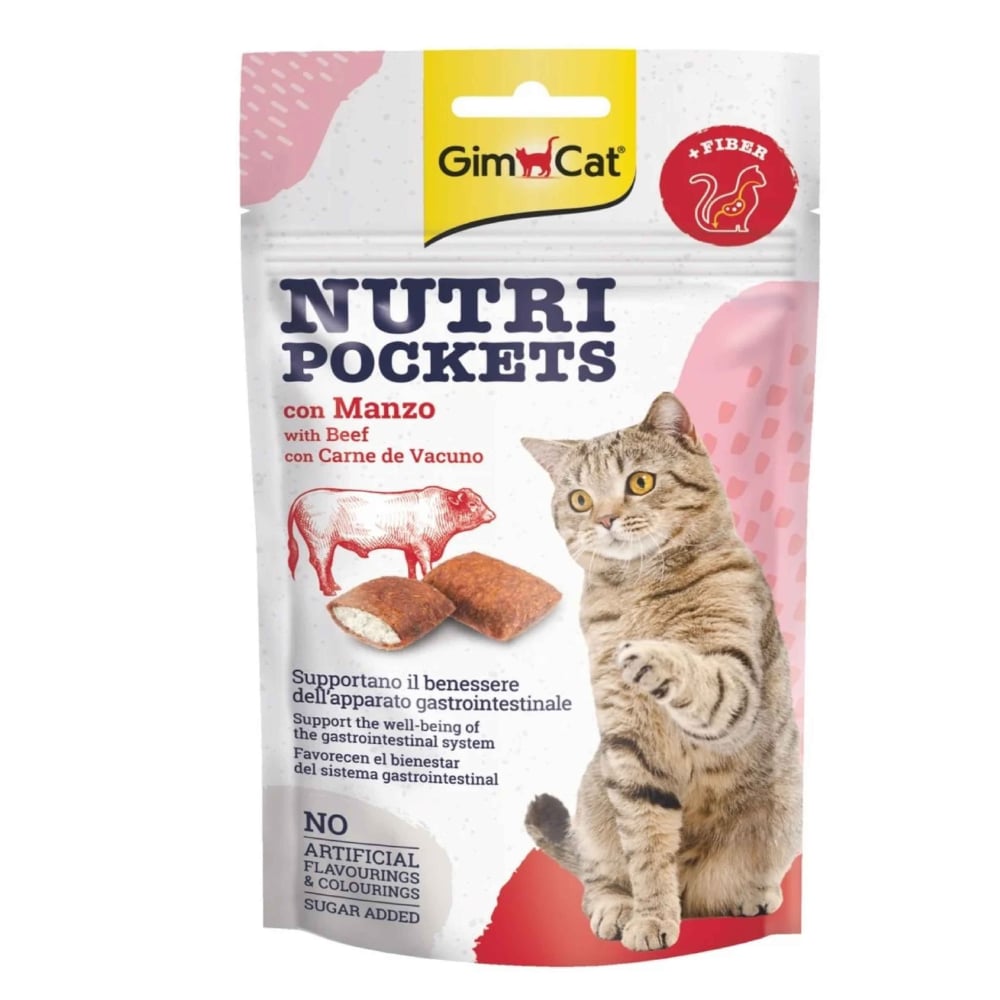 GimCat Nutripockets Biftekli Malt Kedi Ödül Maması 60 gr