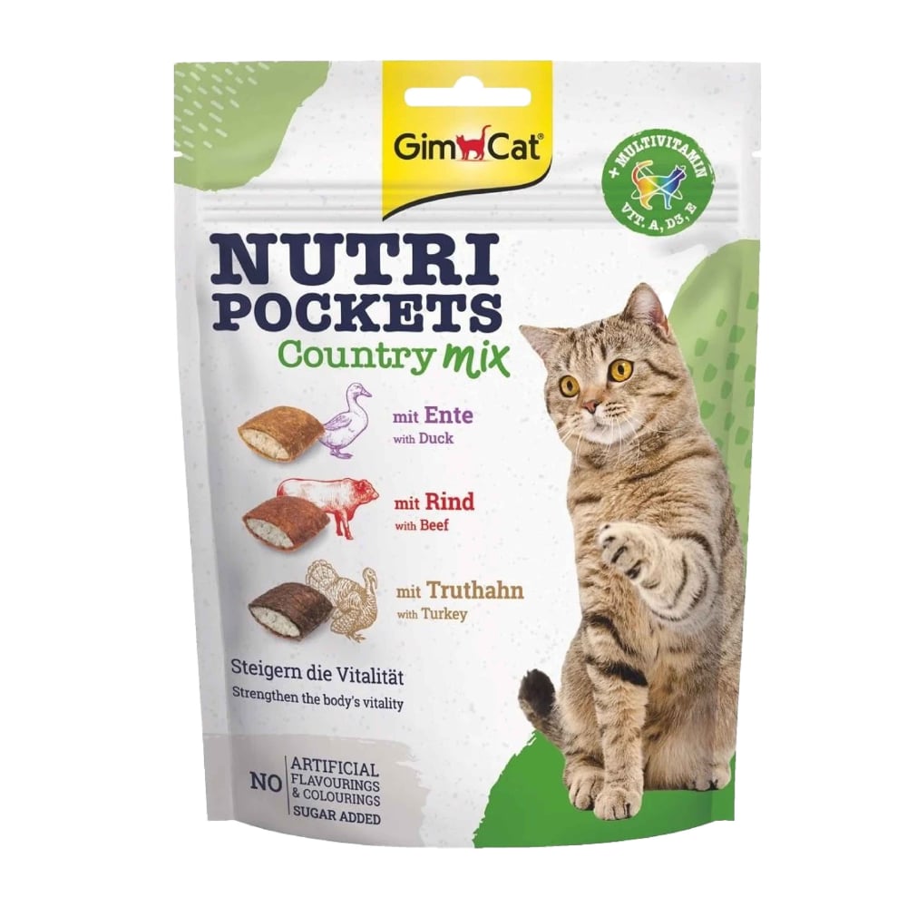 GimCat Nutripockets Country Mix Multivitaminli Kedi Ödül Maması 150 gr