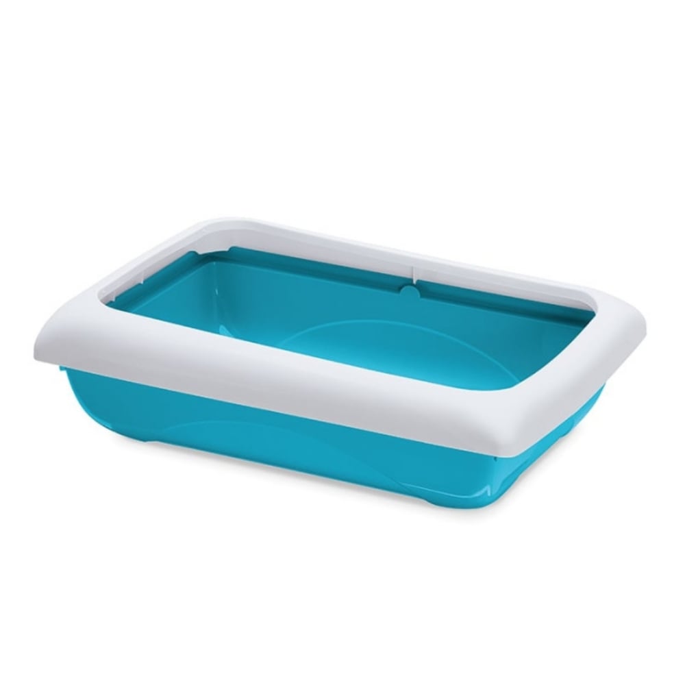 Imac Duo Kedi Tuvaleti + Kürek Mavi/beyaz 59x40x28cm