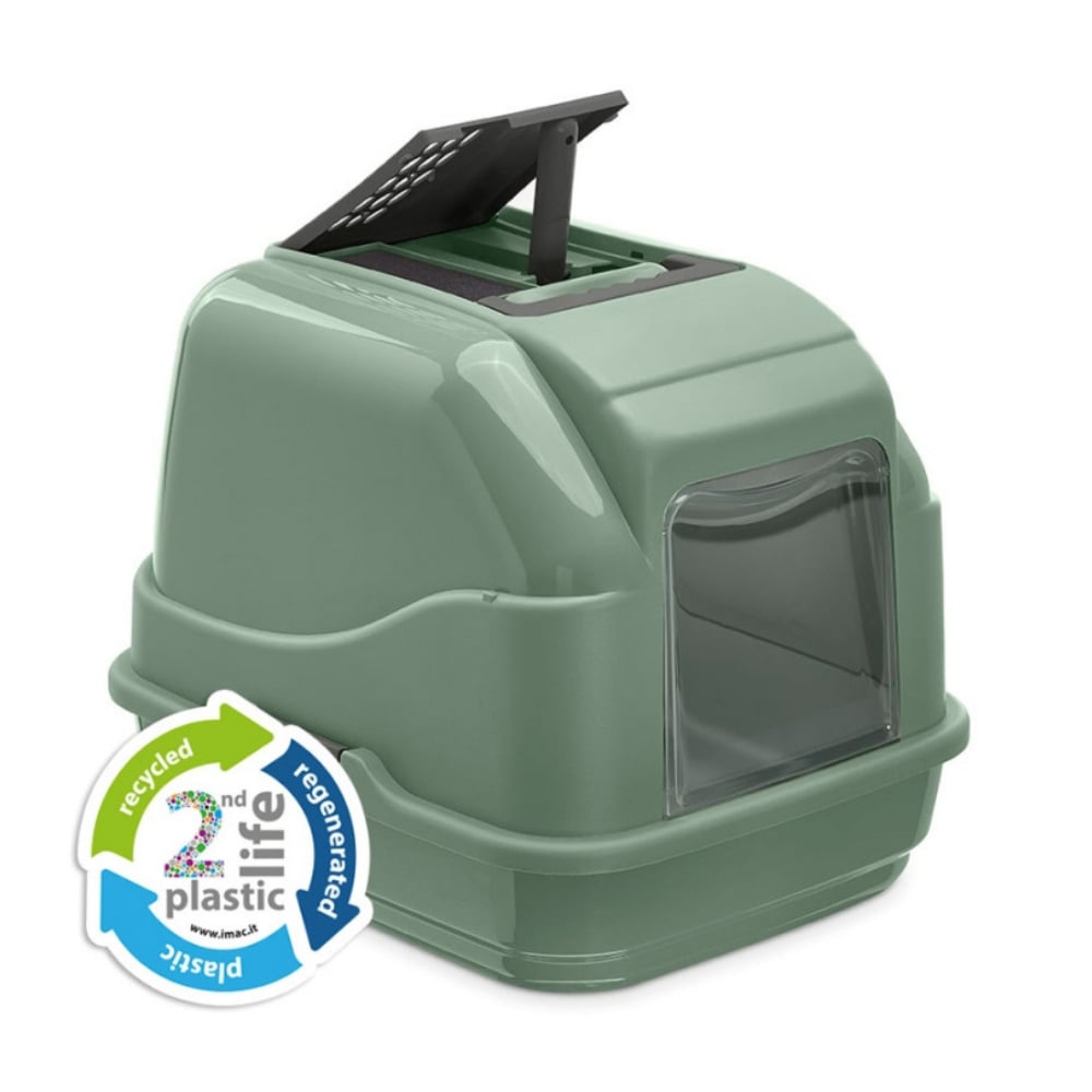 Imac Easy Cat 2nd Lıfe Kapalı Kedi Tuvaleti Yeşil 50x40x40cm