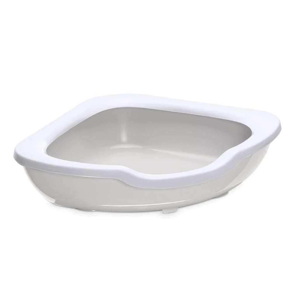 Imac Fred Açık Köşe Kedi Tuvaleti Bej/beyaz 51x51x15,5cm