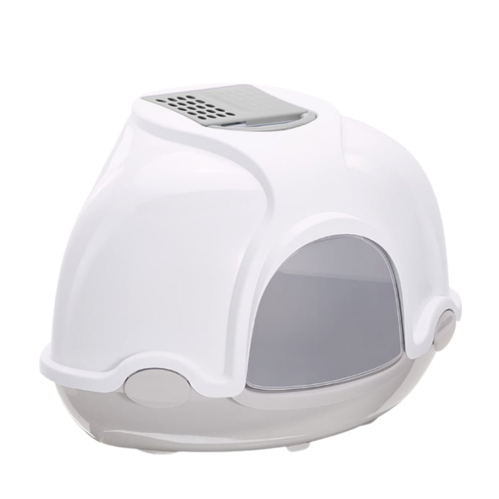 Imac Gınger Kapalı Köşe Kedi Tuvaleti Gri/beyaz 52x52x44,5cm