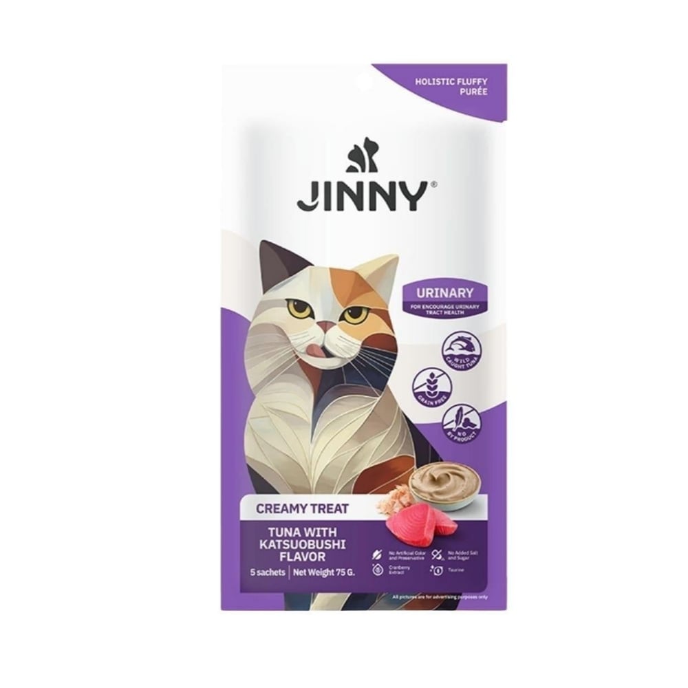 Jinny Cremmy Treat Ton Balıklı ve Orkinoslu Kedi Ödülü 5x15 Gr