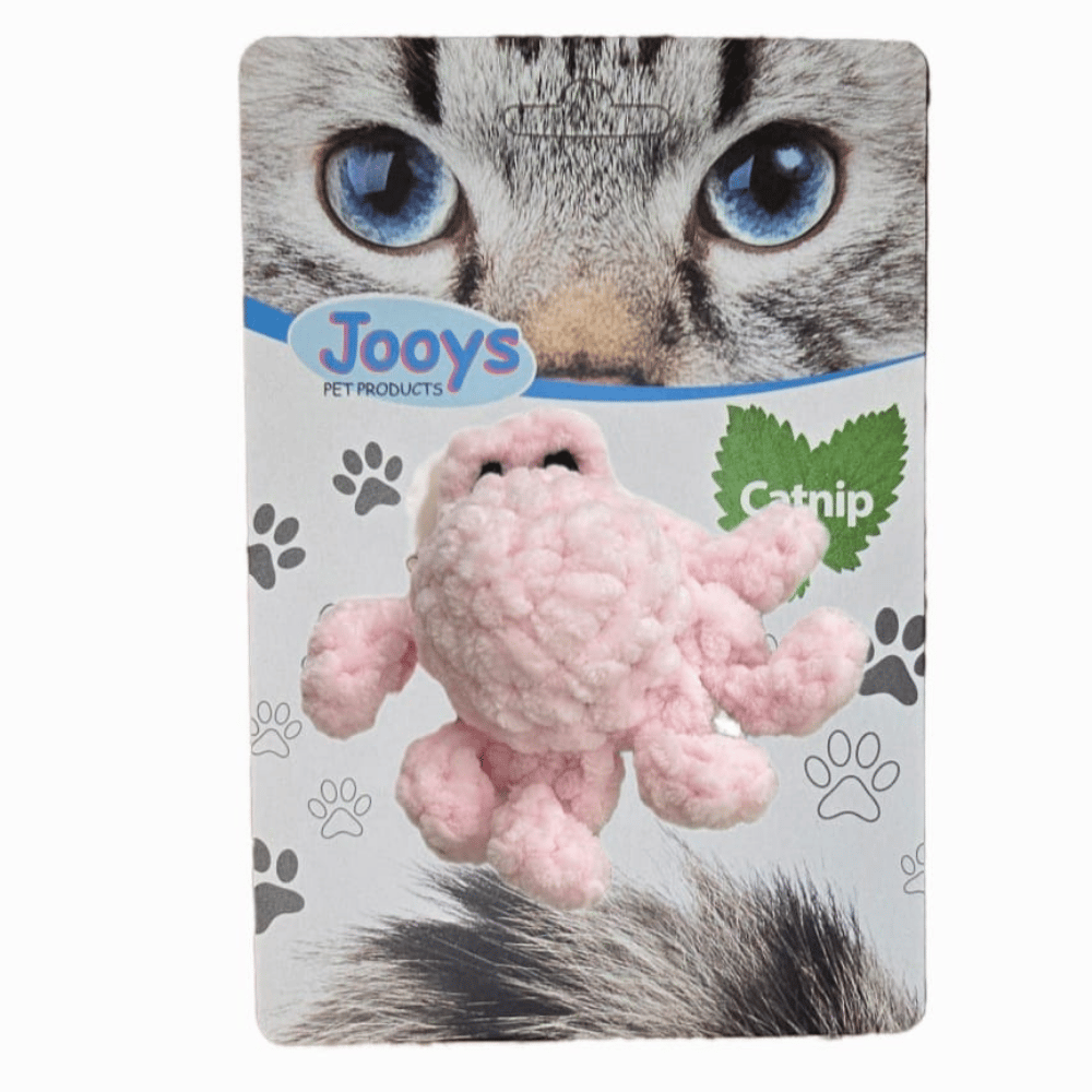Jooys Catnip'li Kadife Örümcek Pembe