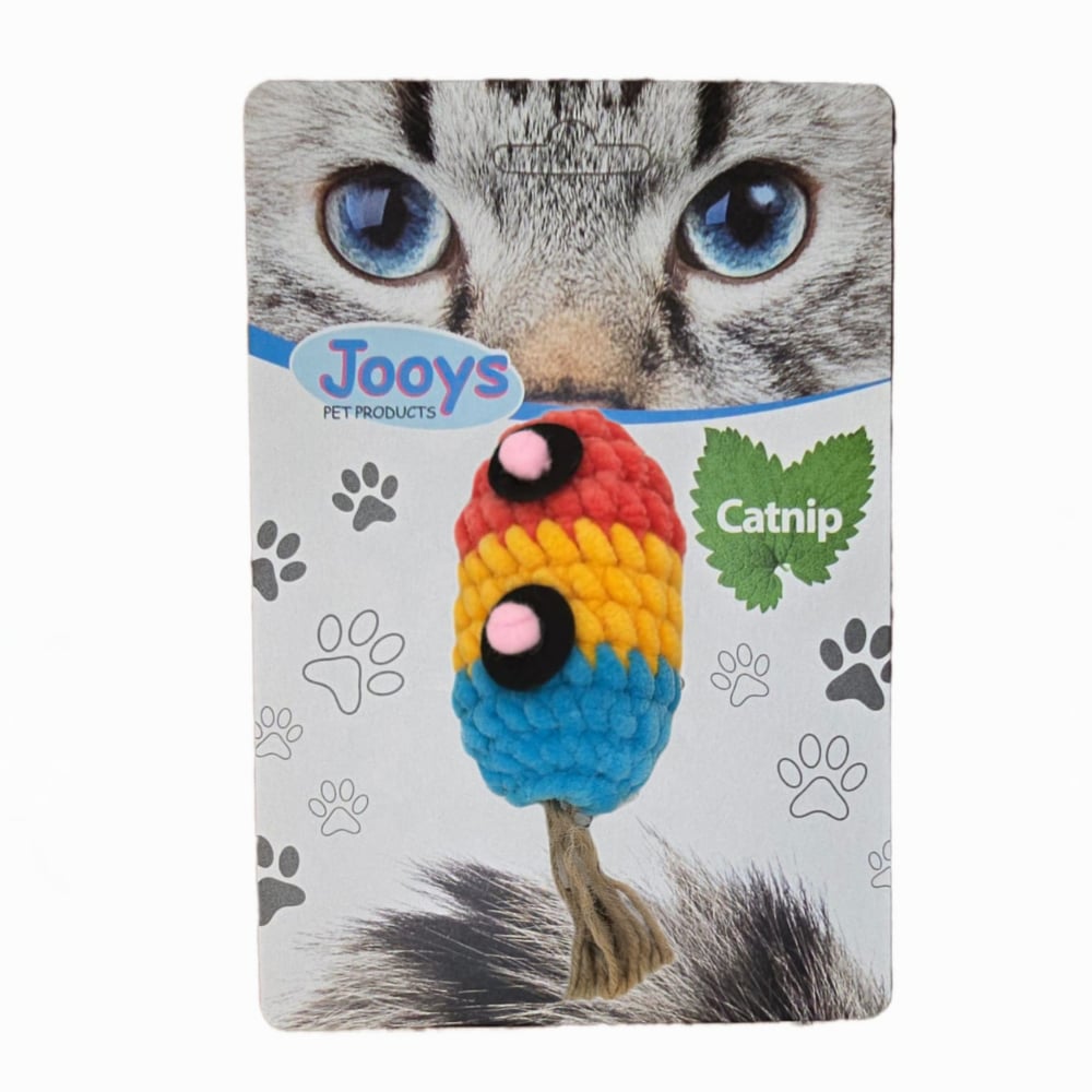 Jooys Catnip'li Kadife Renkli Saçaklı Kedi Topu