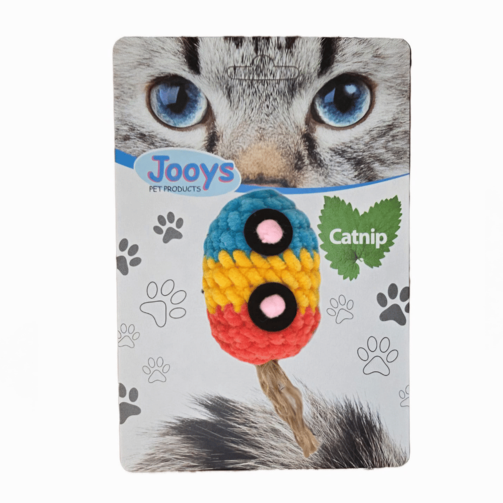 Jooys Catnip'li Kadife Renkli Saçaklı Kedi Topu