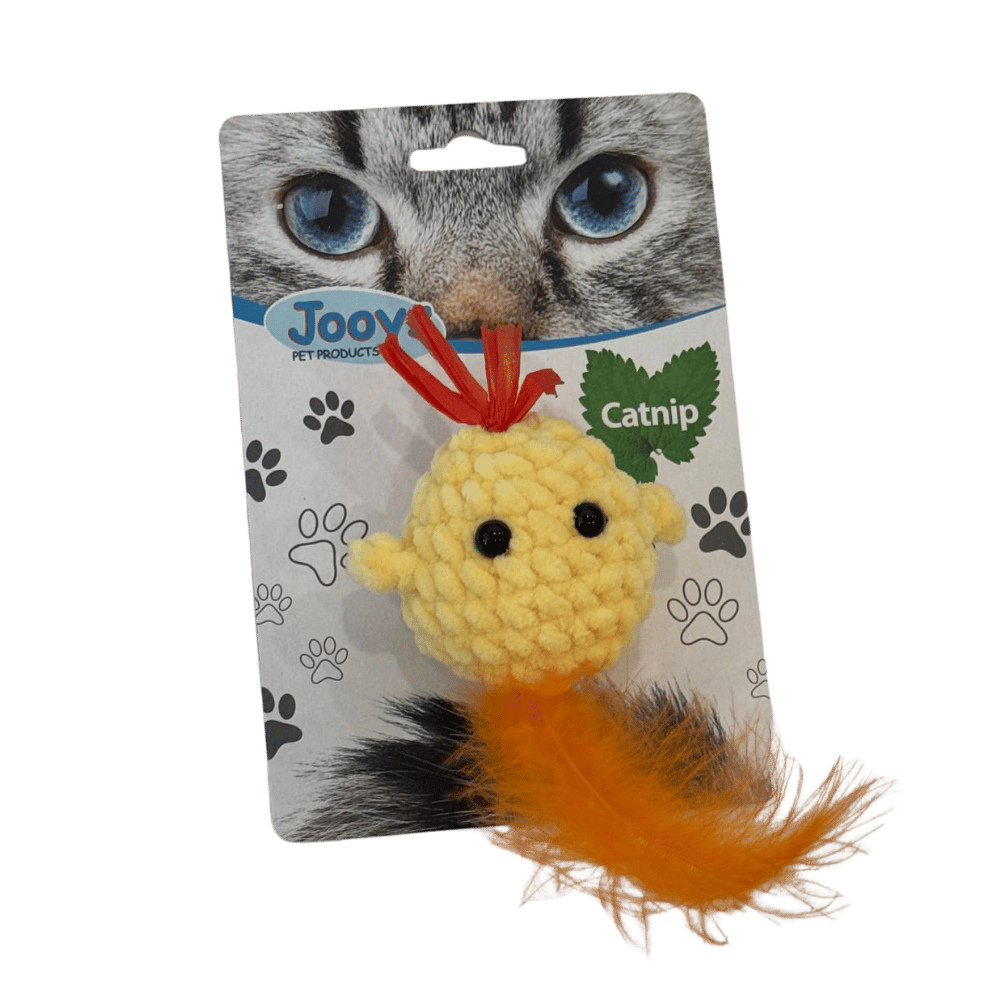 Jooys Catnip'li Kadife Turuncu Tüylü Civciv Kedi Oyuncağı