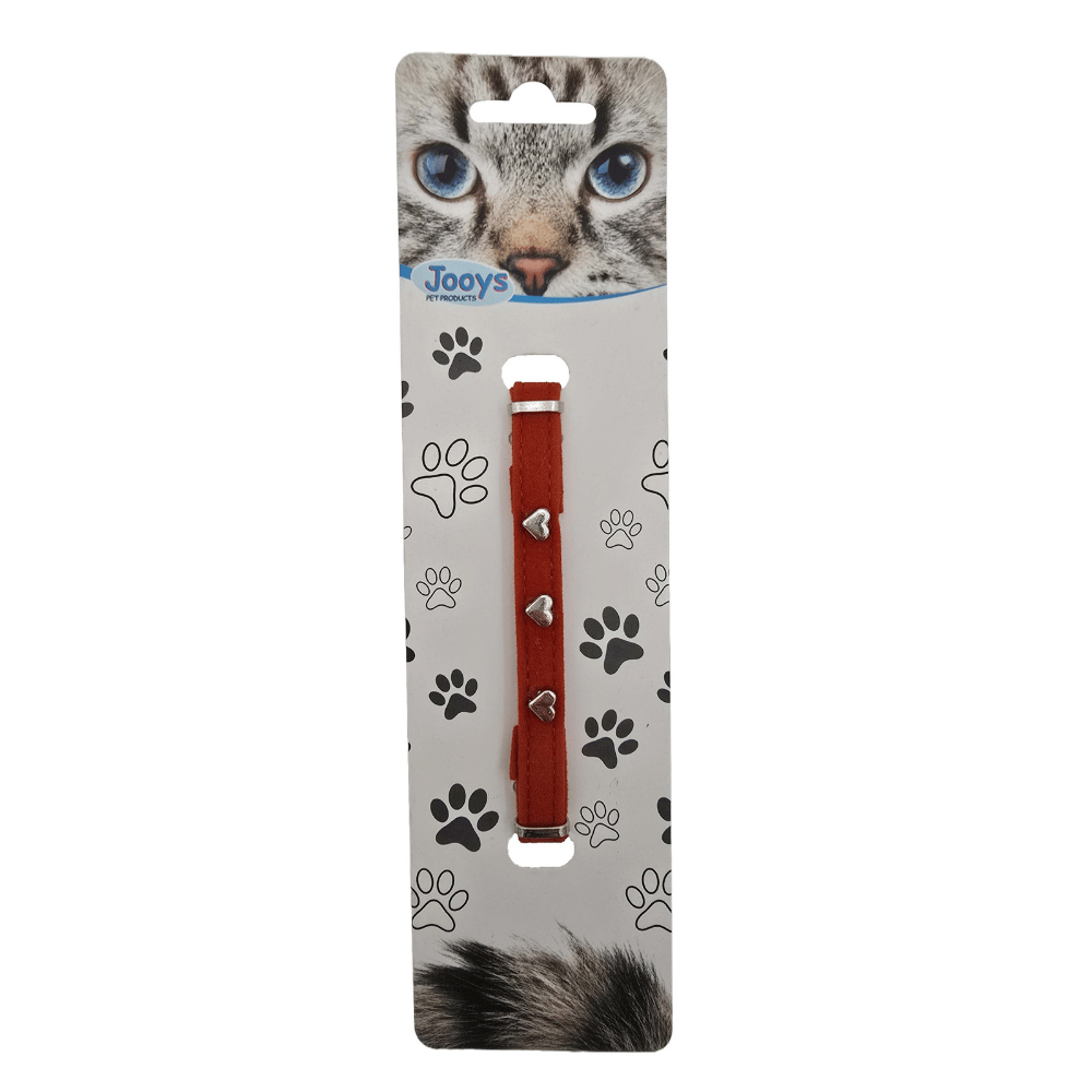 Jooys Kadife Zilli Kalpli Kedi Boyun Tasması Turuncu