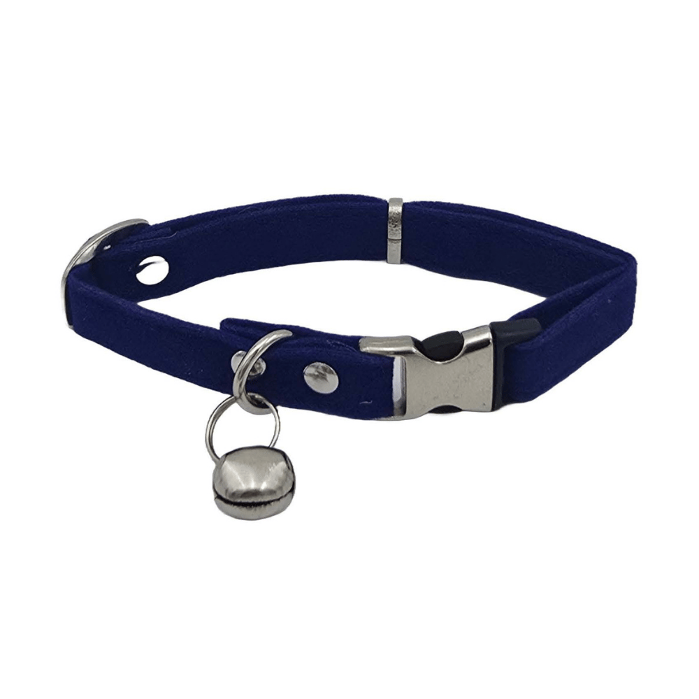 Jooys Kadife Zilli Kedi Boyun Tasması Lacivert