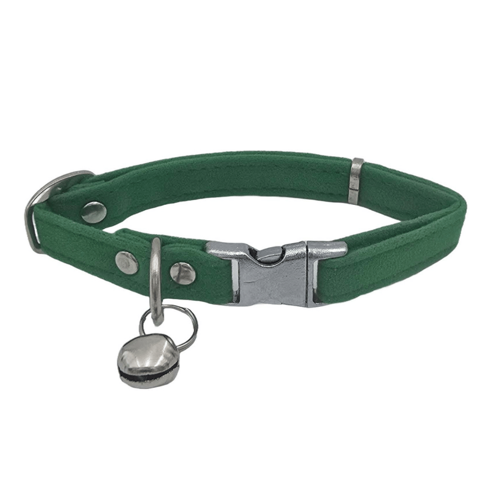 Jooys Kadife Zilli Kedi Boyun Tasması Yeşil