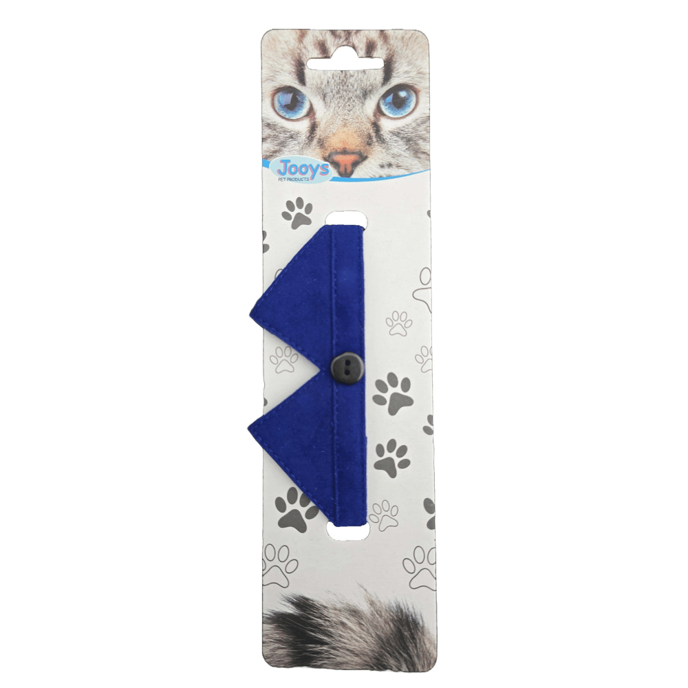 Jooys Kadife Zilli Yakalı Kedi Boyun Tasması Lacivert