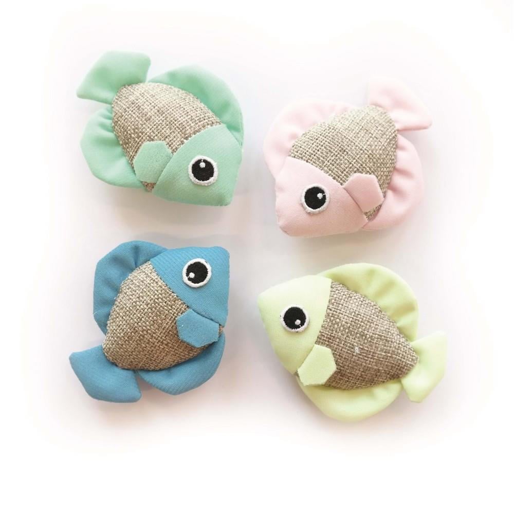 M-Pets Balık Kedi Oyuncağı 8x4x7 cm Karışık Renkli